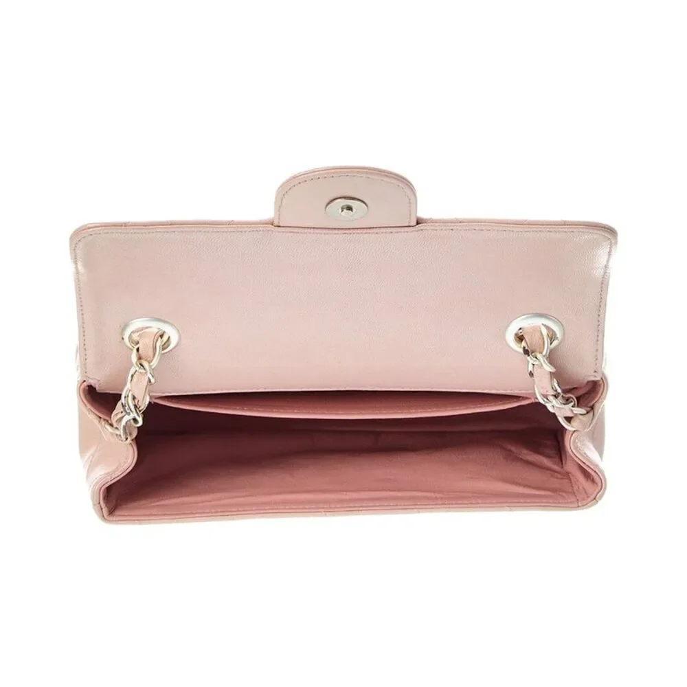 Chanel Pink Lambskin Leather Cc Flap Mini Shoulder Bag (Authentic Pre-Loved)